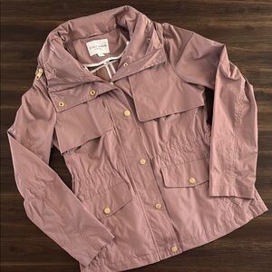 Cole Haan Mauve Packable Hooded Anorack Rain Jacket Small